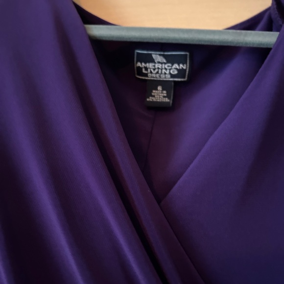 American Living Sz 6 Dress.Beautiful Detailed Design P2P 17” Stretch To 19”L 40” - Picture 7 of 8